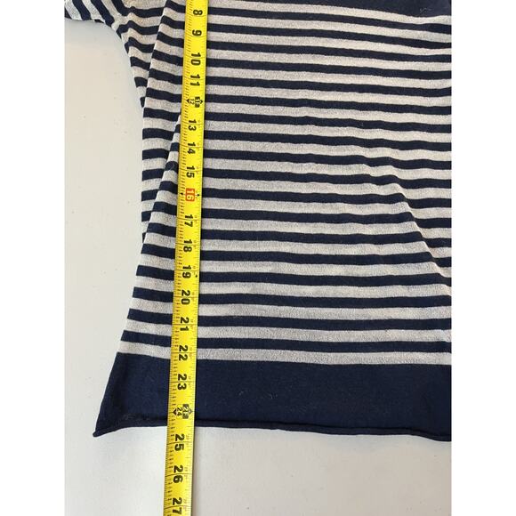 Tory Burch Striped Sweater M Nautical Preppy Beach Minimalist Designer Old Money - Picture 11 of 13